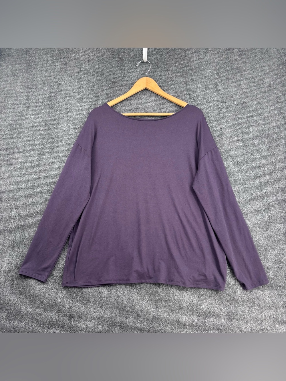 J Jill Fit Purple Sporty Crossover Back Athleisure Long Sleeve Tee Womenโs M